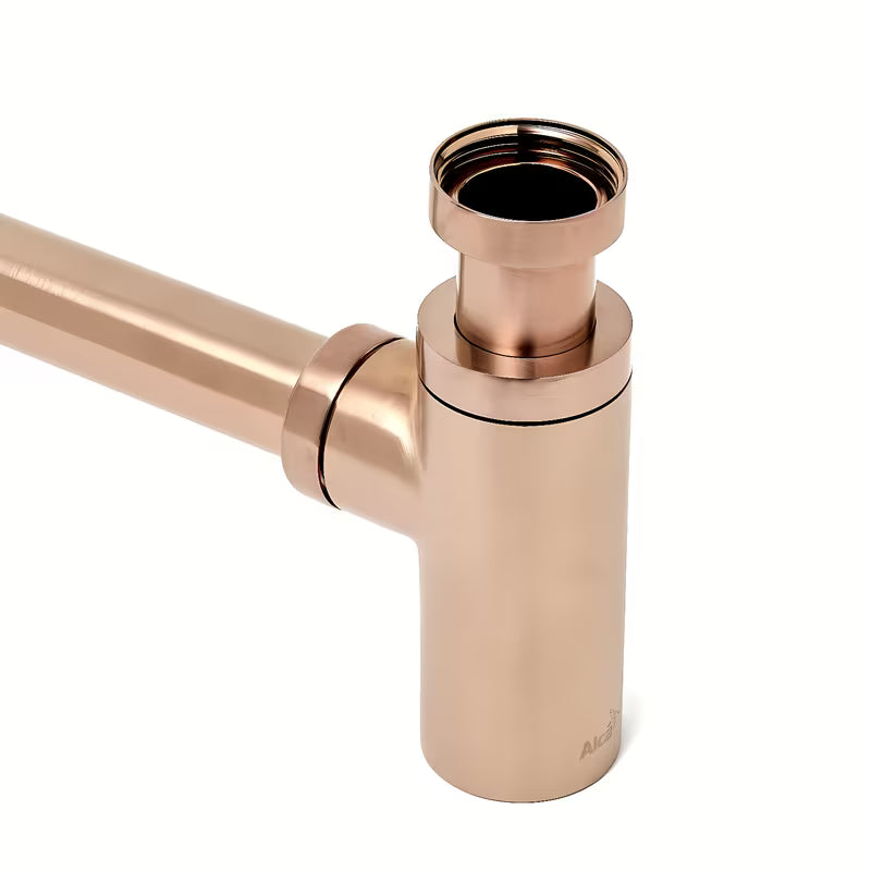 Alca Individual sifon za umivaonik DN32 u izvedbi rose gold mat s metalnom rozetom