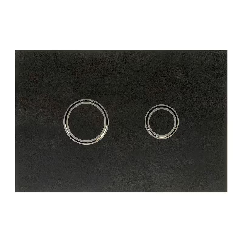 Crno-matni tipka za aktiviranje Alca pro vodokotlića Alcaplast iz serije Metal.