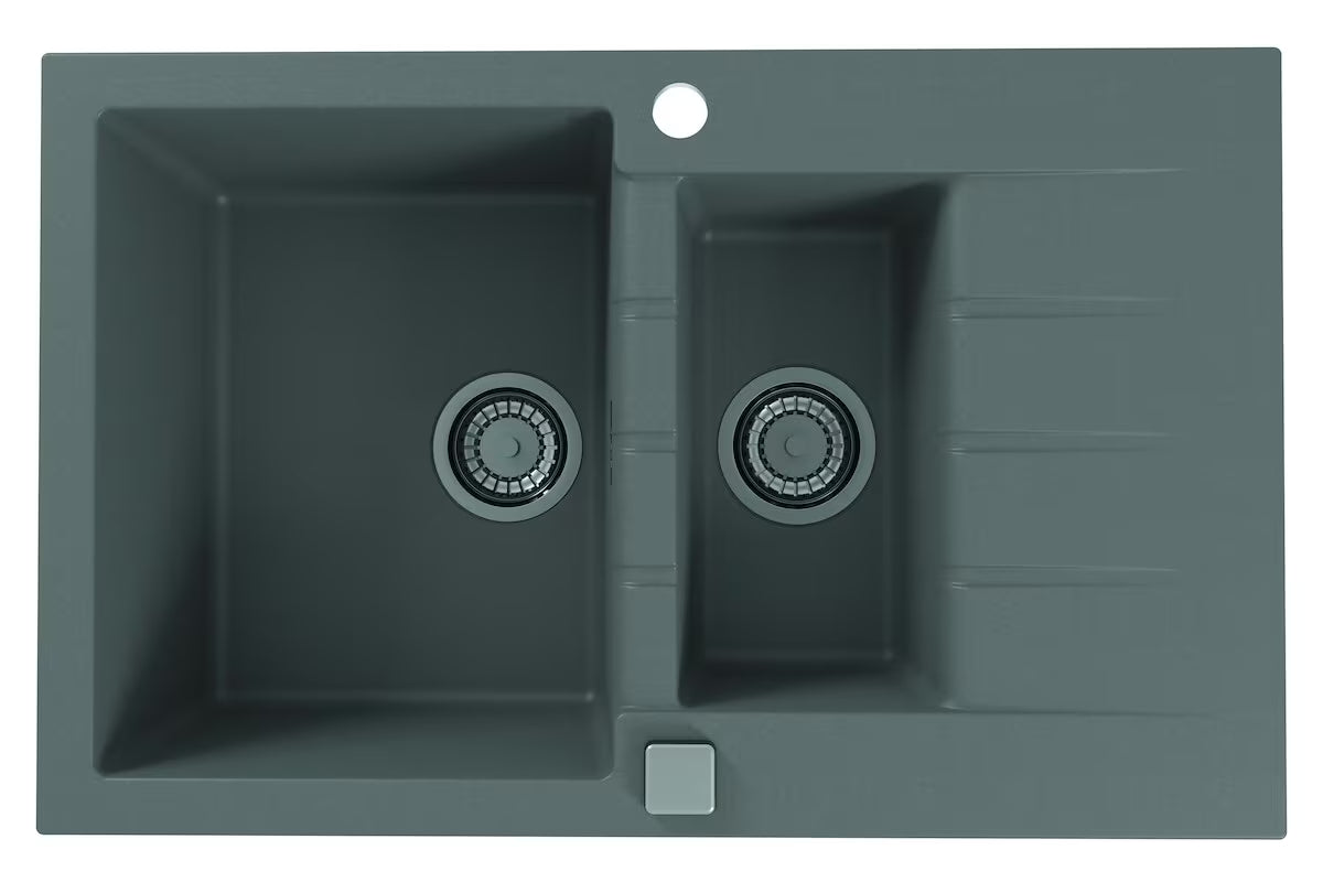 Granitni sudoper Alveus Cadit 70 / 81 s tuš kadom i ocjeđivačem u boji beton