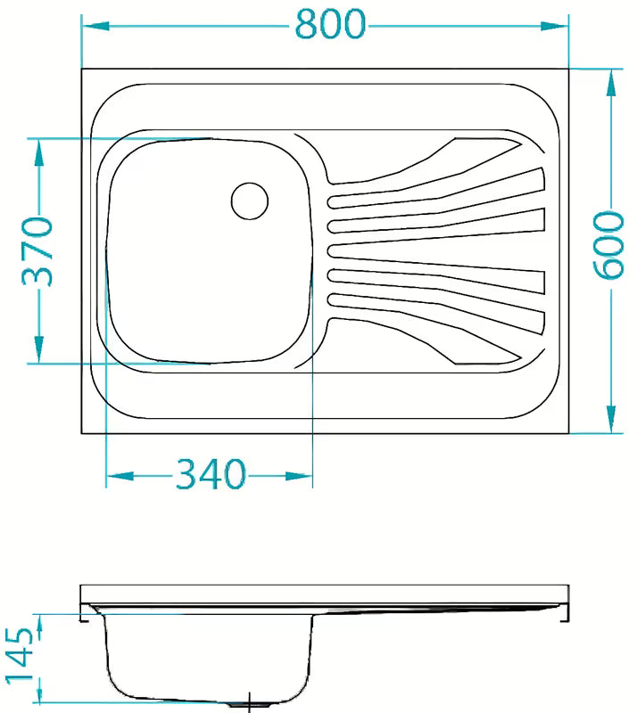 Alveus Classic 30 nehrđajući sudoper s ocjeđivačem, nadgradna izvedba, posuda lijevo