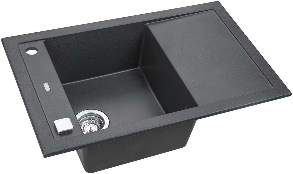 Crni granitni sudoper Alveus Formic 30 s ocjeđivačem i reverzibilnom izvedbom