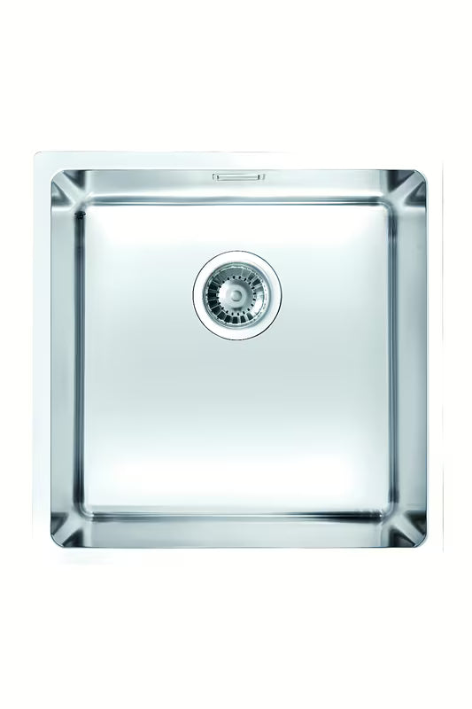 Inox sudoper Alveus Kombino 30 bez ocjeđivača s ekscentričnim sitastim odvodom s preljevom