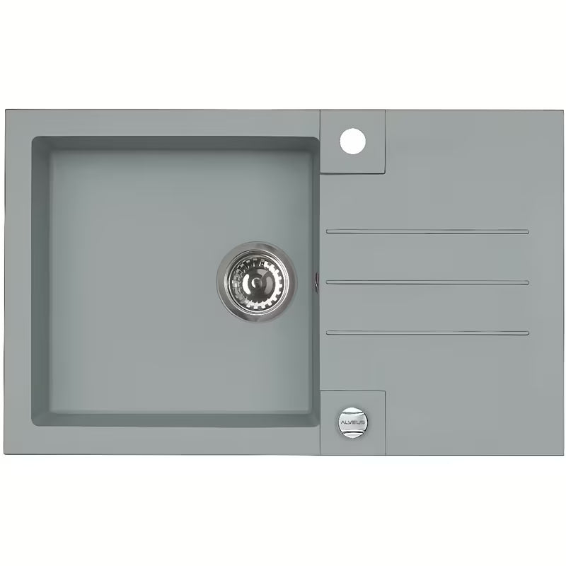 Granitni sudoper Alveus s ocjedom pro gornja montaža u dekoru beton, 78 x 48 cm.