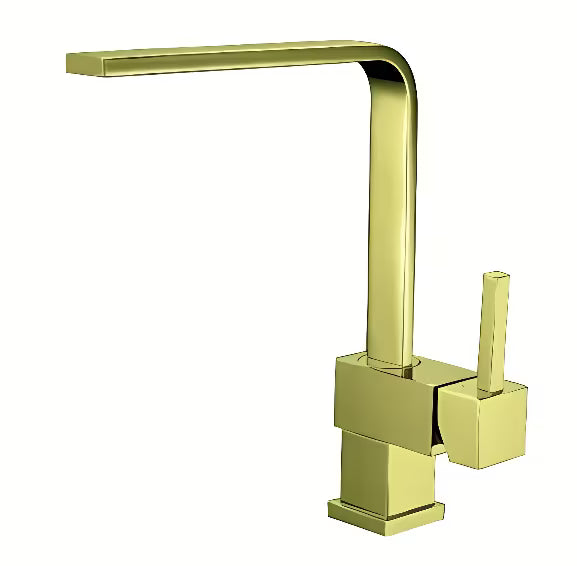 Alveus Laguna-Monarch jednoručna baterija stojeća miješalica za sudoper u gold izvedbi s okretnim izljevom