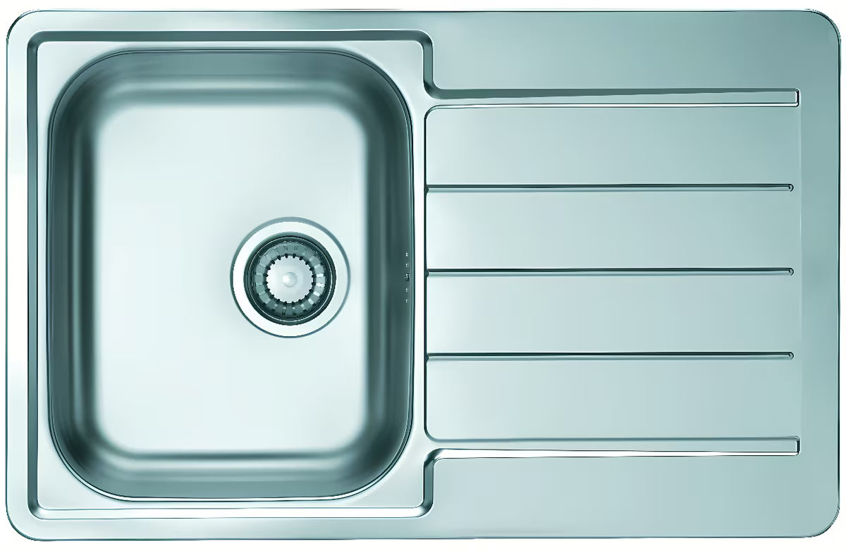 Nehrđajući ugradbeni sudoper Alveus Line 80 s ocjeđivačem i sitastim odvodom s preljevom