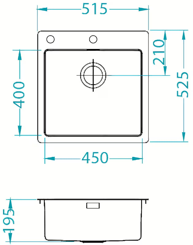 Inox sudoper Alveus Pure 30 bez ocjeđivača pro ugradnja na radnu ploču