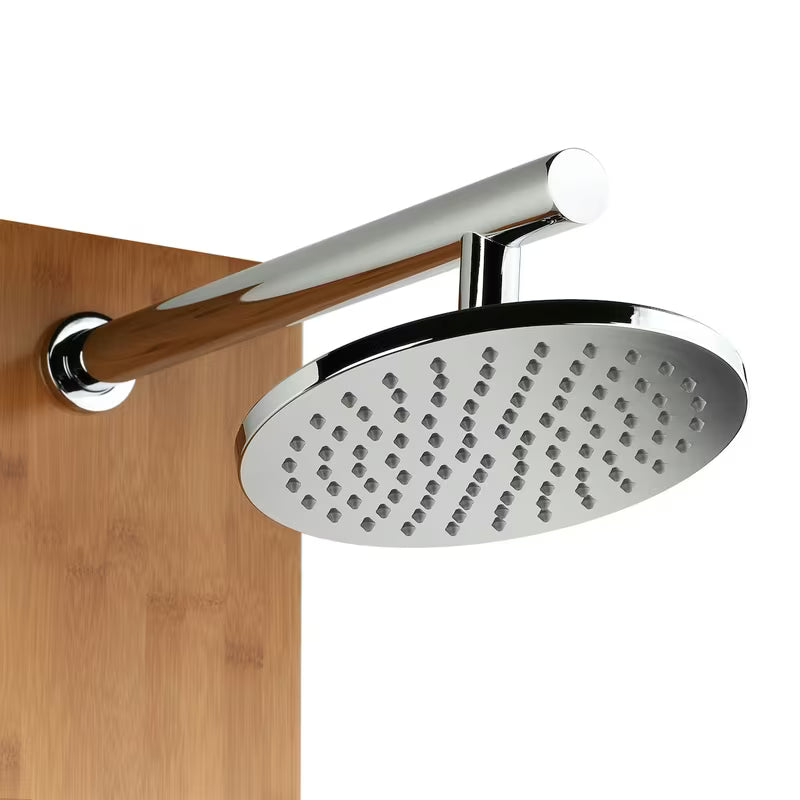 Tuš hidromasažni panel Anima Bamboo Shower od bambusa s nadglavnim i ručnim tušem te masažnim mlaznicama.