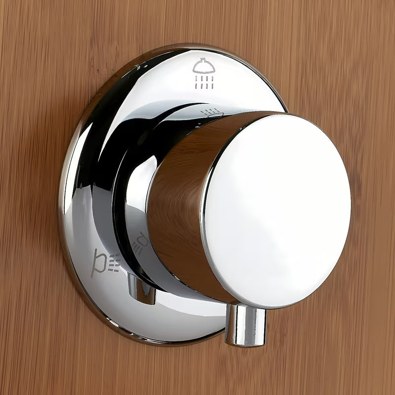 Tuš hidromasažni panel Anima Bamboo Shower od bambusa s nadglavnim i ručnim tušem te masažnim mlaznicama.