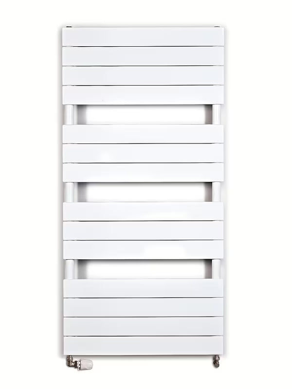 Bijeli kombinirani radijator Anima Viktor 60x122 cm, prikladan pro kupaonicu i sušenje ručnika.