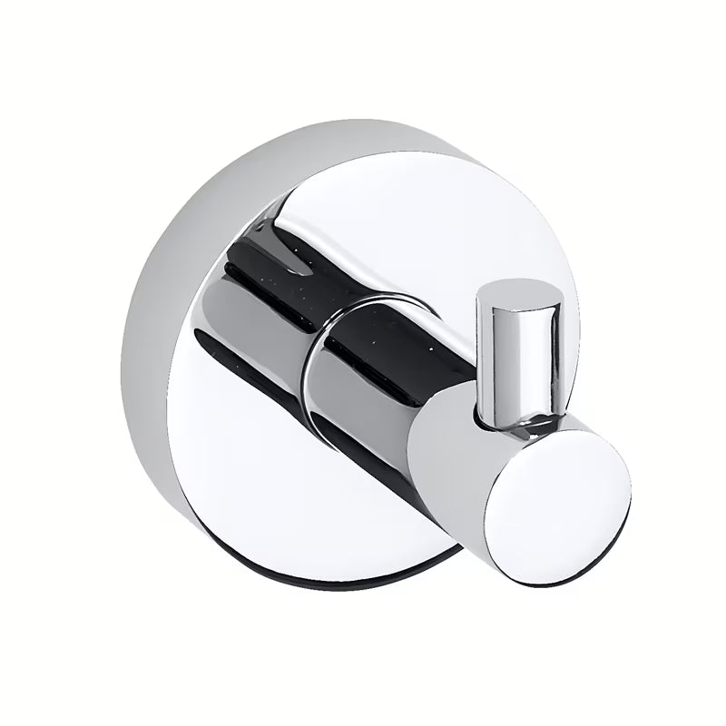 Kromirani kupaonski kukica Bemeta Omega prikladan pro montaža lijepljenjem ili bušenjem.