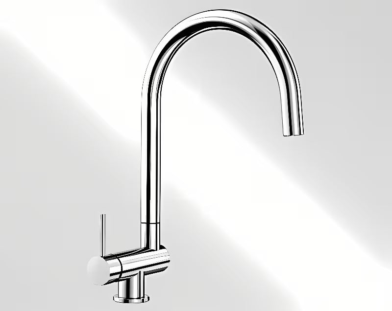 Blanco Coressa-F jednoručna baterija miješalica za sudoper za ugradnju ispred prozora u krom izvedbi s ručicom lijevo