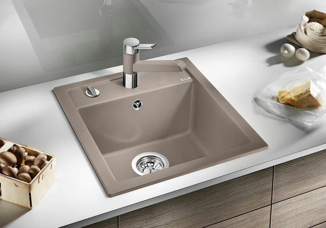 Granitni sudoper Blanco Dalago 45 pro, ugradnja odozgo u boji siva stijena