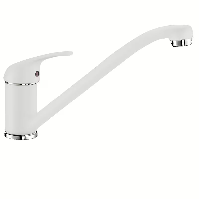 Bijela miješalica za sudoper Blanco Daras s mat površinom Silgranit-look i zakretnim izljevom