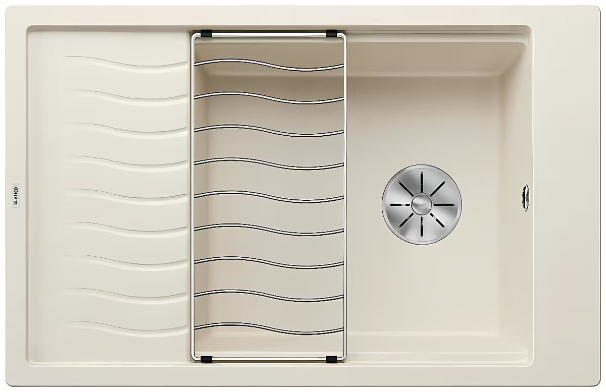 Granitni sudoper Blanco Elon XL 6 S ocjeđivačem u bijeloj boji soft