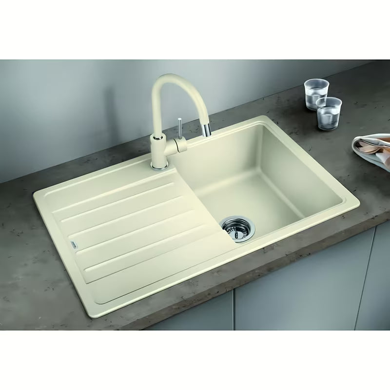 Granitni kuhinjski sudoper Blanco Legra 45 S ocjednom plohom, obostrani, boja kava.