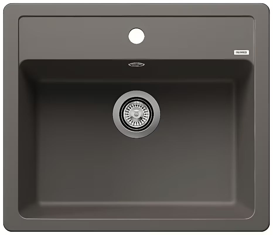 Granitni kuhinjski jednostruki sudoper Blanco Legra 6 na radnu ploču u boji vulkanski siva