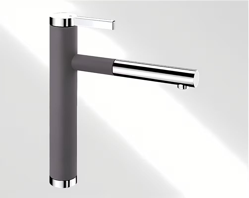 Blanco Linee - S jednoručna baterija miješalica za sudoper s izvlačnim tušem u izvedbi siva stijena/krom