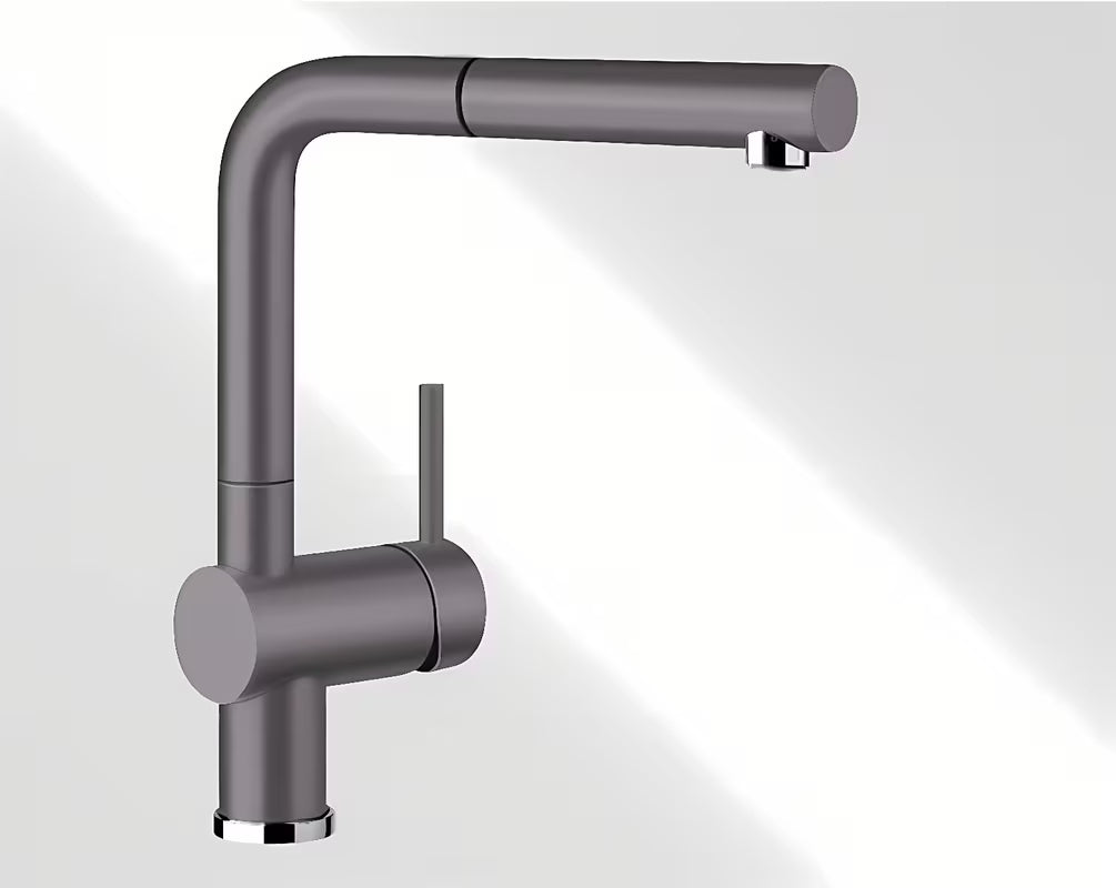 Blanco Linus - S miješalica za sudoper s izvlačnim tušem u boji siva stijena, Silgranit-look