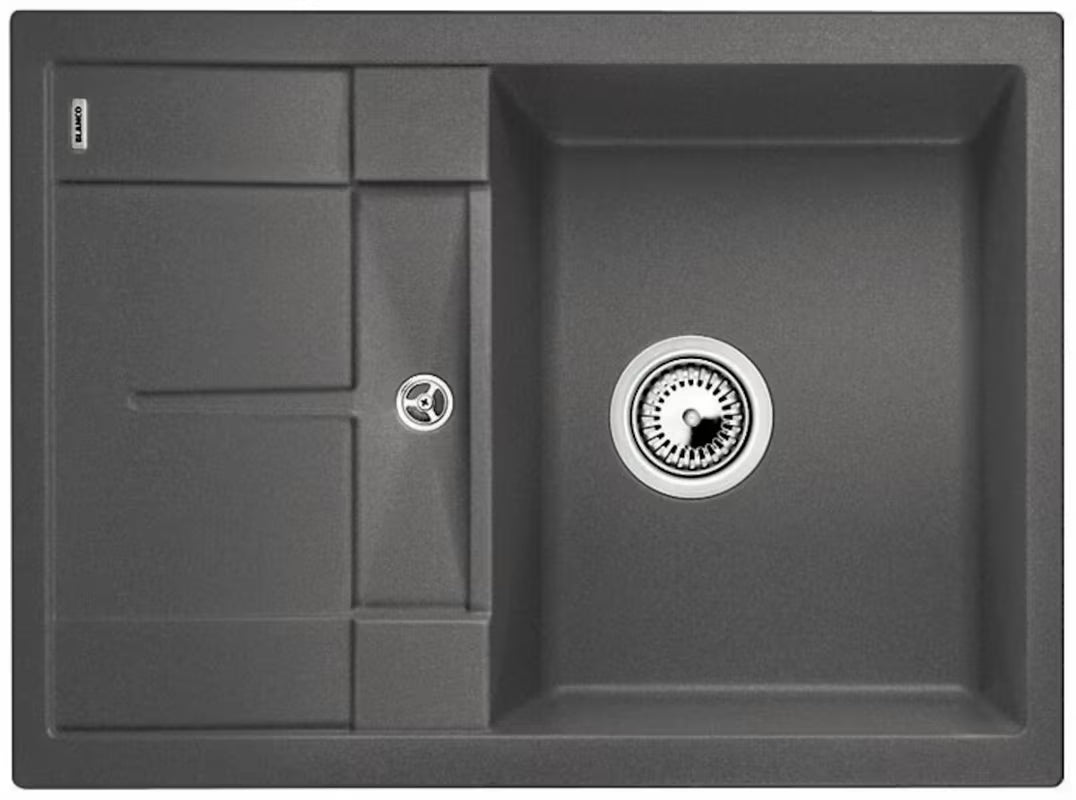 Granitni sudoper Blanco Metra 45 S Compact s ocjednom plohom u boji siva stijena