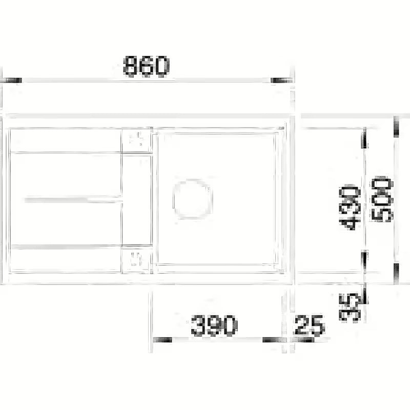Granitni sudoper Blanco Metra 5 S ocjeđivačem u boji tartufo pro ugradnja odozgo