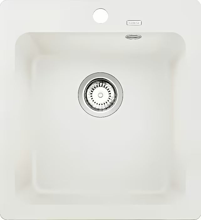 Bijeli granitni kuhinjski jednostruki sudoper Blanco Naya 45 pro montaža na radnu ploču