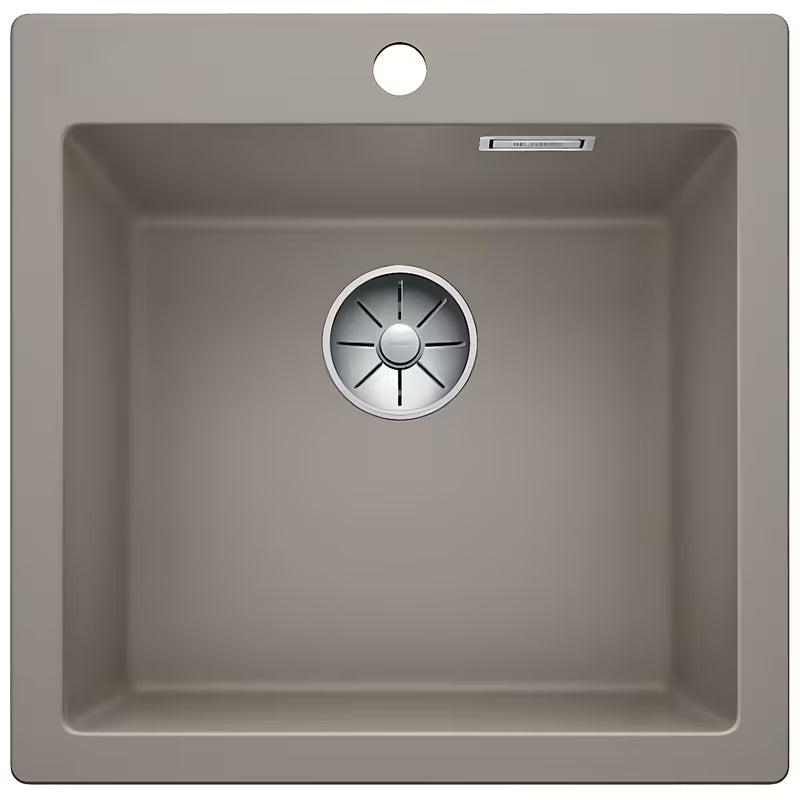 Granitni kuhinjski jednostruki sudoper Blanco Pleon 5 u boji tartufo pro za ugradnju odozgo na radnu ploču.