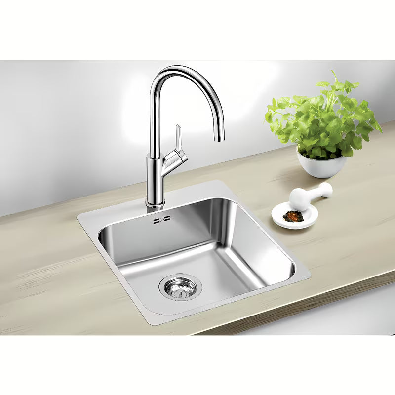 Inox kuhinjski jednostruki sudoper Blanco Supra 500 if/a s brušenom površinom i IF rubom