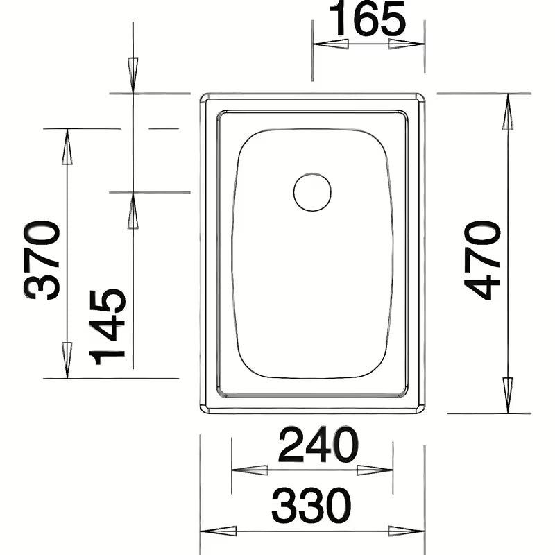 Inox kuhinjski jednostruki sudoper Blanco Top EE 3x4 pro za ugradnju odozgo, površina prirodni sjaj.