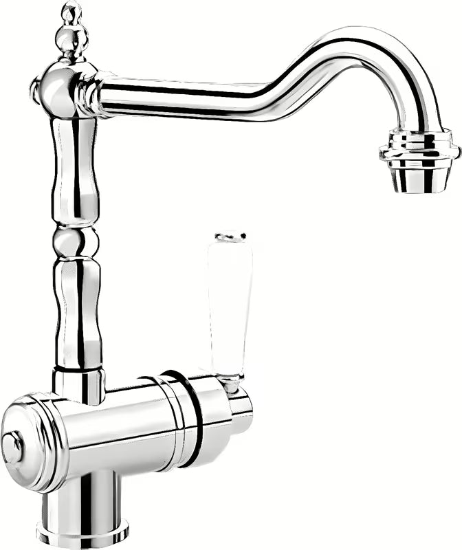 Kromirana miješalica za sudoper Blanco Tradon u retro dizajnu s okretnim izljevom