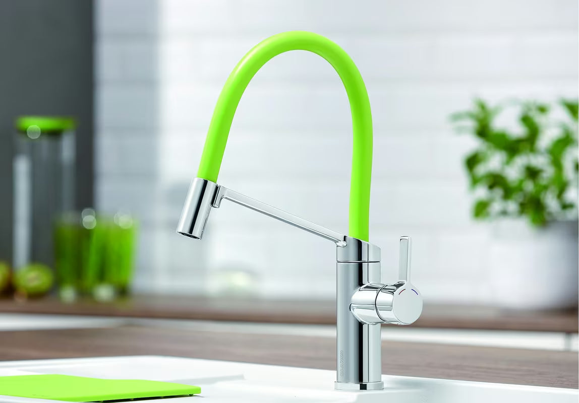 Kromirana miješalica za sudoper Blanco Viu-S s izvlačnim tušem i izljevom zakretnim za 360°