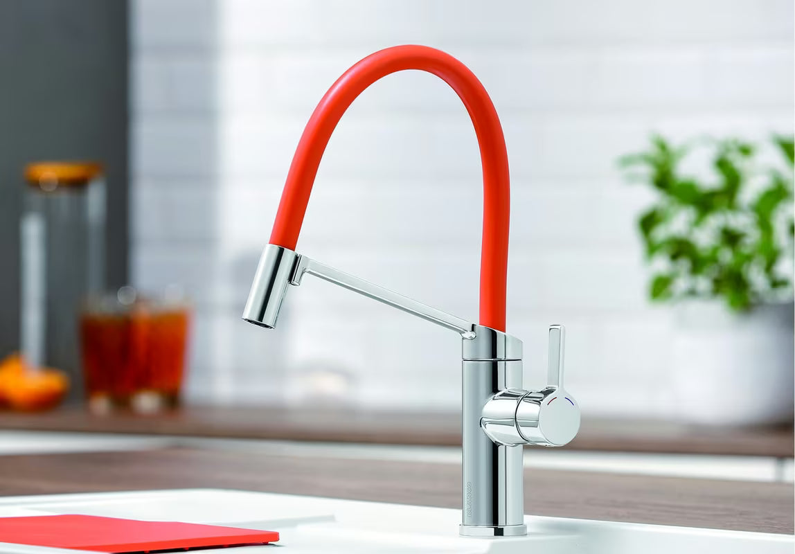 Kromirana miješalica za sudoper Blanco Viu-S s izvlačnim tušem i izljevom zakretnim za 360°