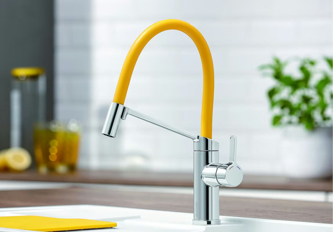 Kromirana miješalica za sudoper Blanco Viu-S s izvlačnim tušem i izljevom zakretnim za 360°