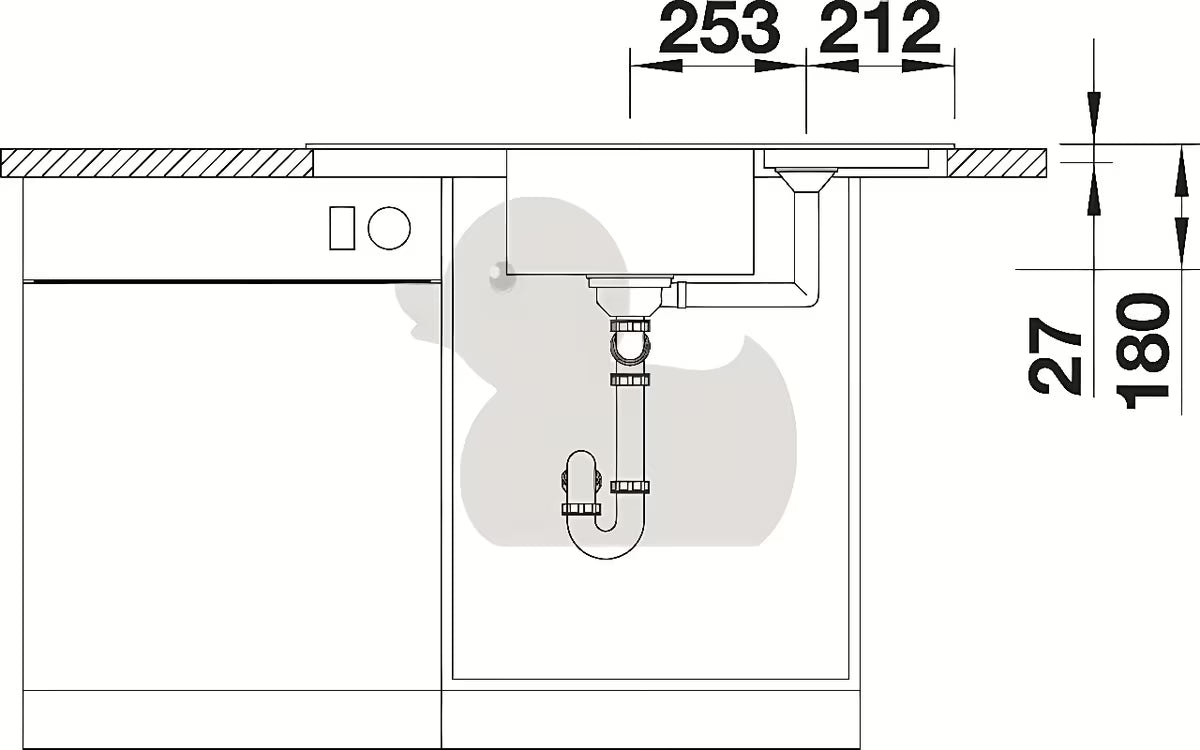 Blanco Zia 9 E kutni granitni sudoper antracit pro za ugradnju odozgo na radnu ploču