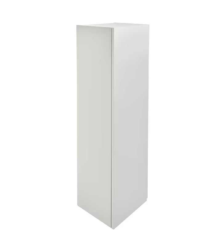 Visoka viseća kupaonski ormarić Cersanit Dormo u bijelom sjaju s četiri police i ogledalom