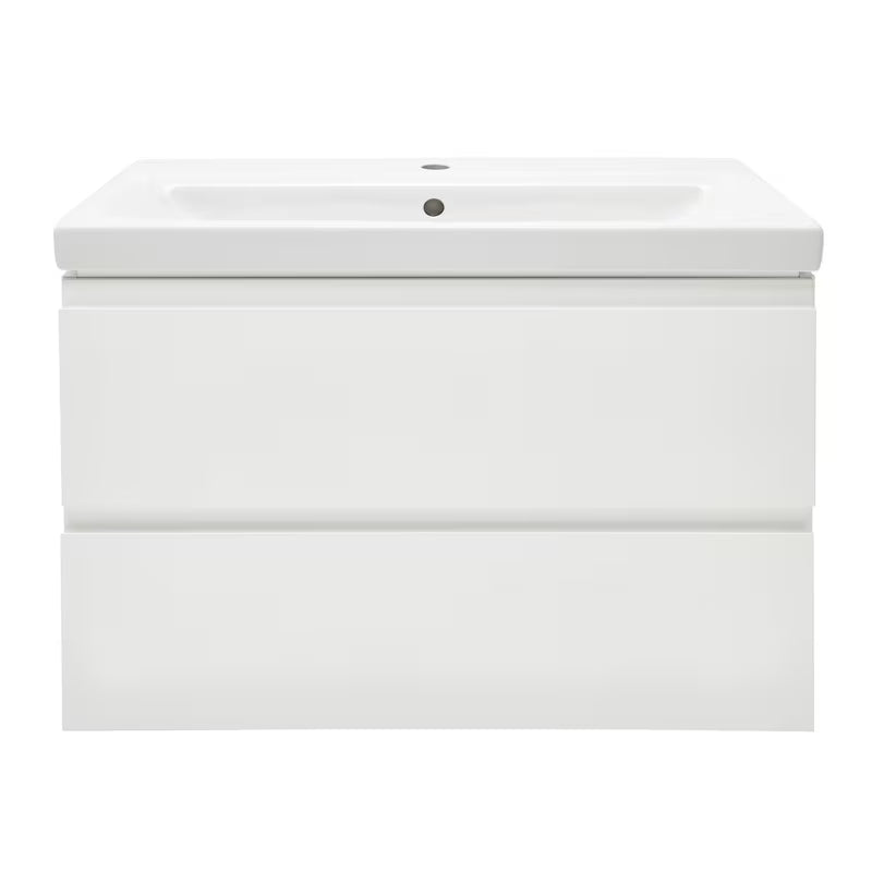 Cersanit Dormo viseća ormarić s keramičkim umivaonikom u bijelom sjaju 80x37,5x62 cm