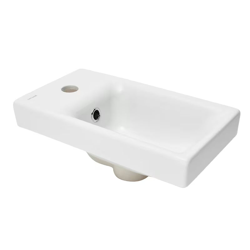 Cersanit Dormo viseća ormarić s keramičkim umivaonikom 40x21,5x64 cm u bijelom sjaju