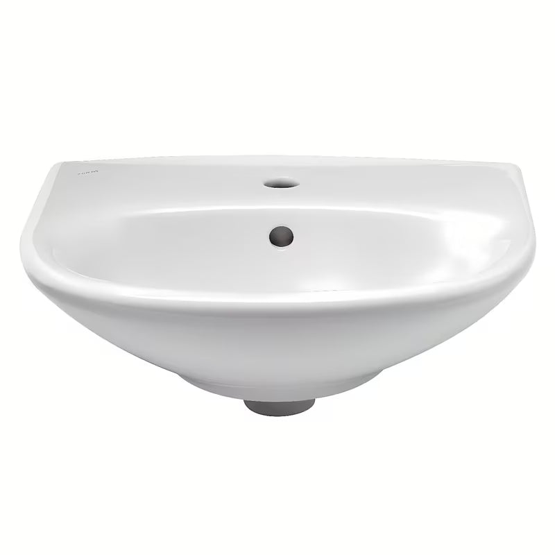 Bijeli viseće keramički umivaonik Fayans Neo 55 x 44 cm s otvorom pro za slavinu u sredini