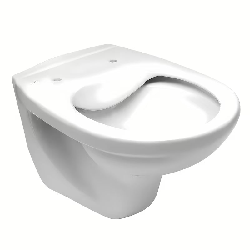 Bijeli viseća WC školjka Fayans Neo bez sustava za ispiranje sa stražnjim odvodom