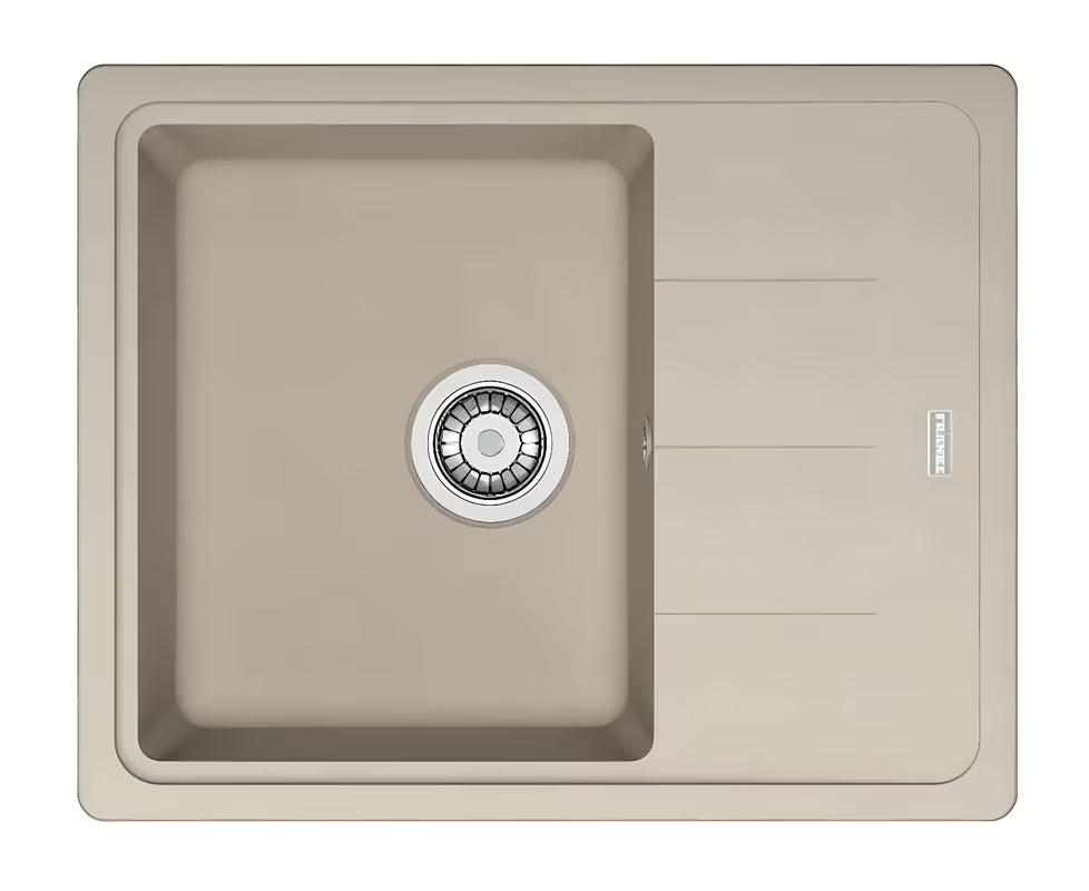 Granitni sudoper Franke BFG 611-62 s ocjeđivačem u boji sahara pro montaža na radnu ploču.