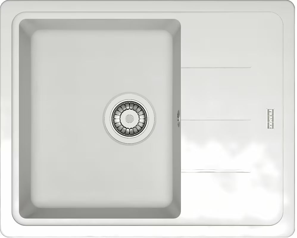 Granitni sudoper Franke BFG 611-62 s ocjeđivačem u boji ledeno bijela pro ugradnja na ploču