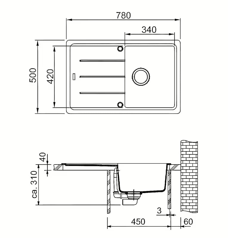 Franke BFG 611-78 granitni sudoper s reverzibilnim ocjeđivačem u bež mat boji