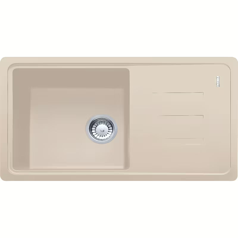 Granitni sudoper Franke BSG 611-78/39 s ocjeđivačem u boji sahara pro ugradnja na radnu ploču.