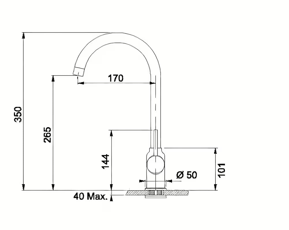 Kromirana miješalica za sudoper Franke Chrome s okretnim izljevom