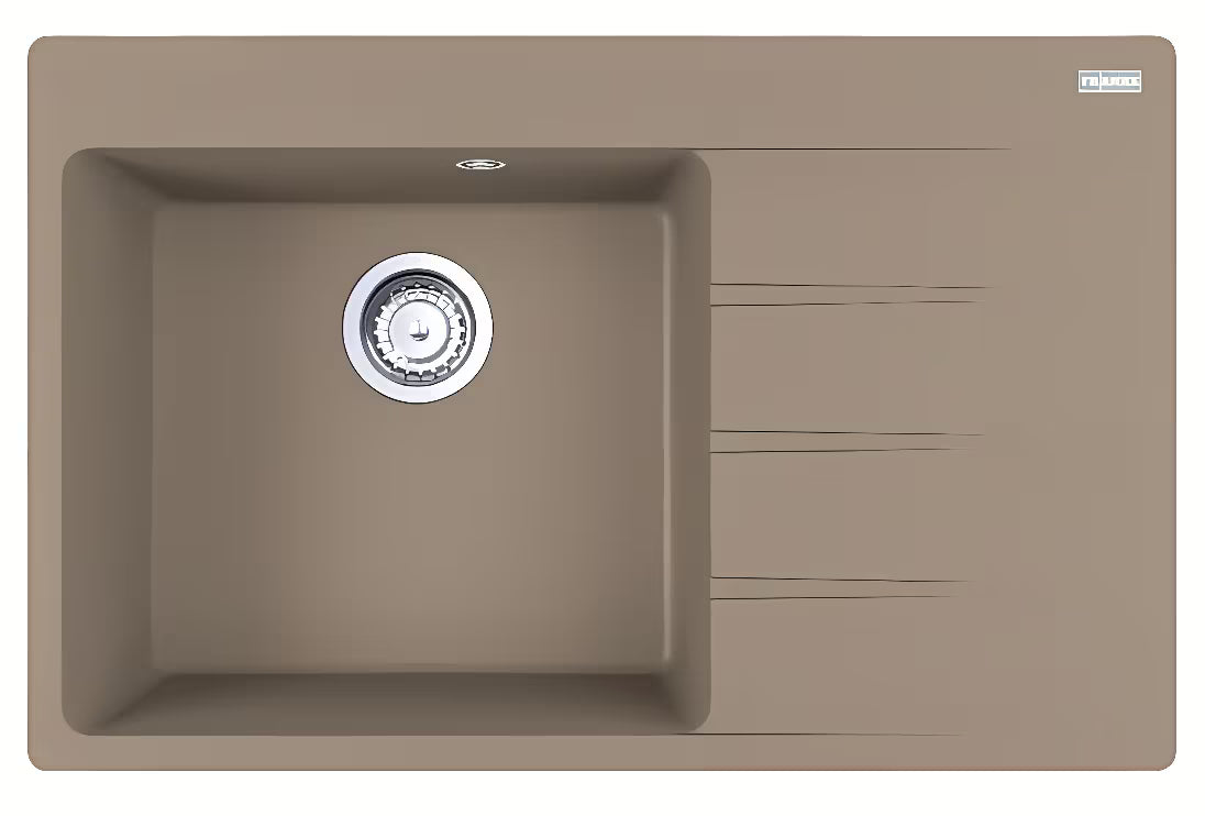 Granitni sudoper Franke na radnu ploču s ocjeđivačem desno u boji kašmir.