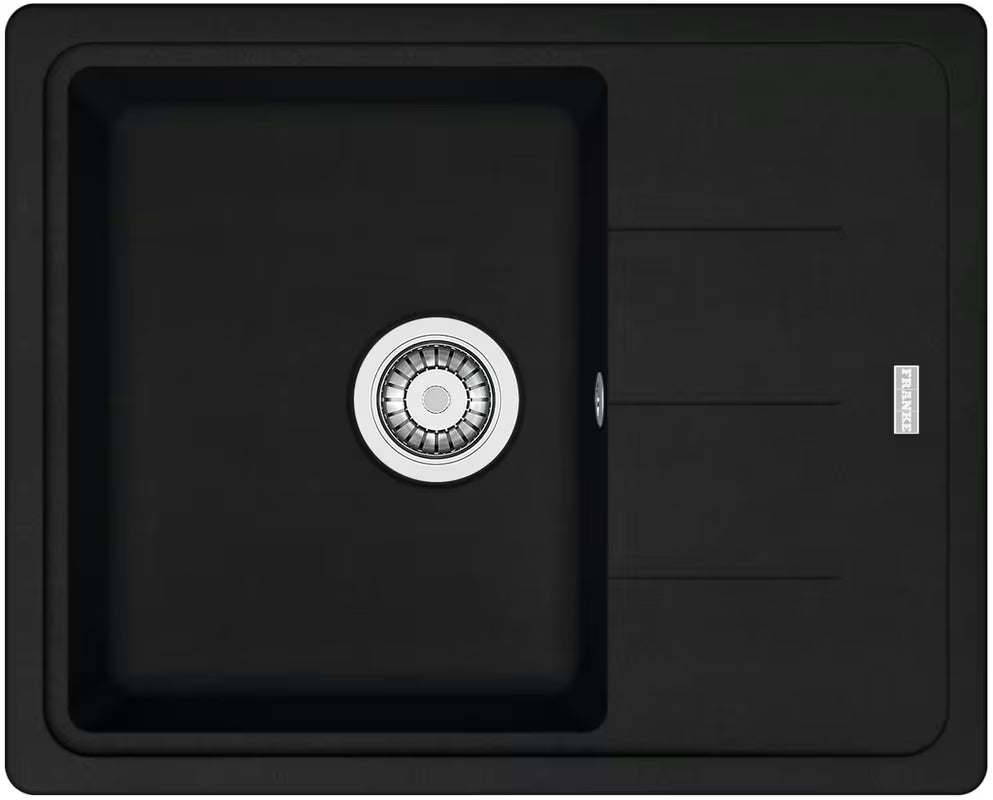 Granitni sudoper Franke s ocjednom plohom u mat crnoj boji pro nadgradna ugradnja