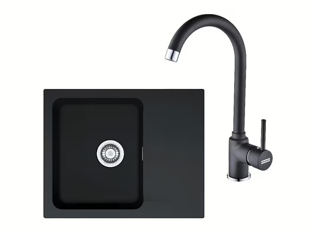 Set Franke Orion OID 611-62 s kompozitnim sudoperom s ocjednikom i kuhinjskom slavinom Franke FP 9000