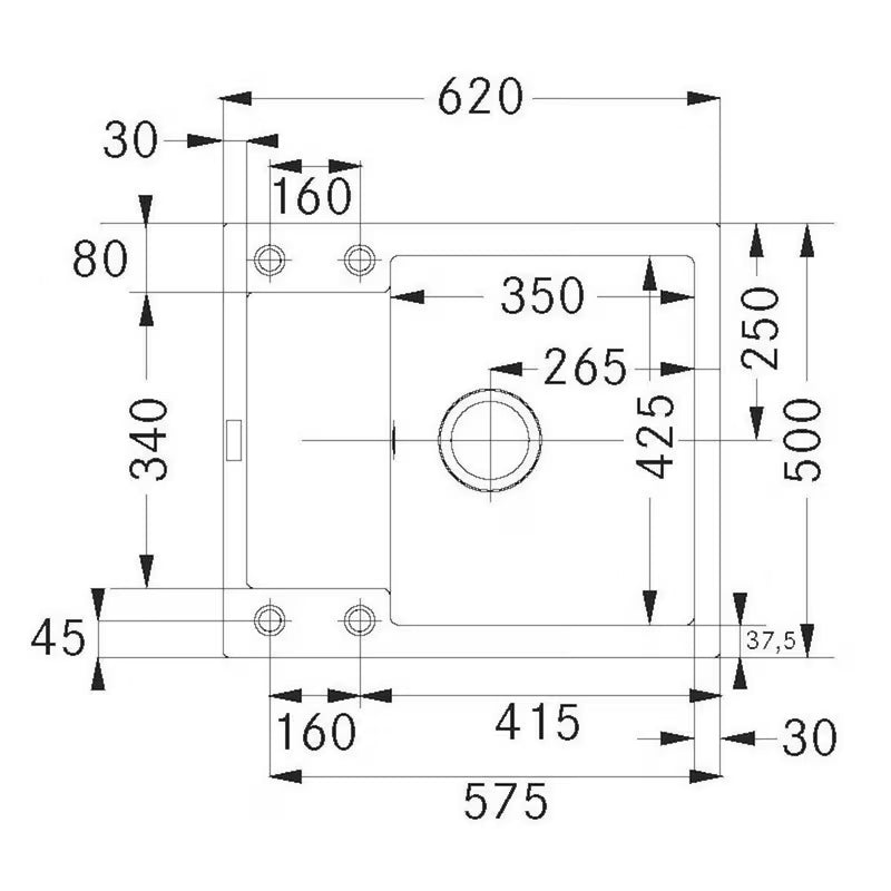 Granitni sudoper Franke MRG 611-62 s reverzibilnom ocjednom plohom u boji sahara