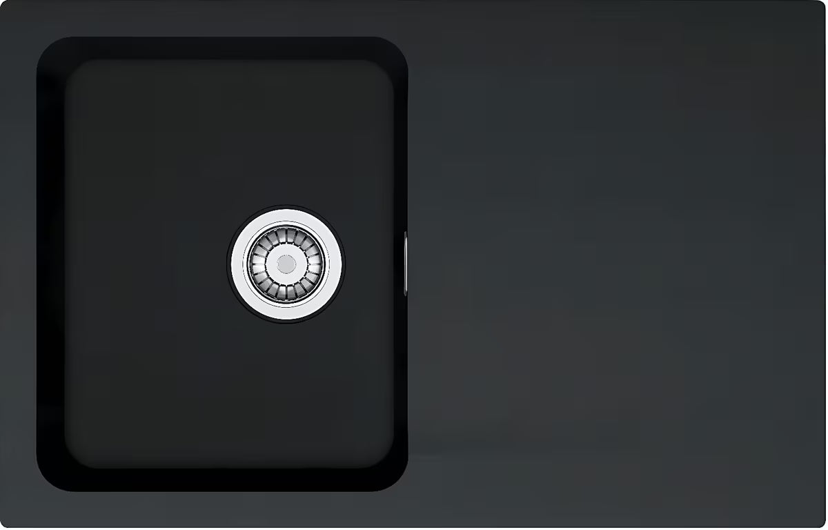 Crni sudoper Franke Oid 611-78 od Tectonite materijala s ocjeđivačem pro montaža na radnu ploču