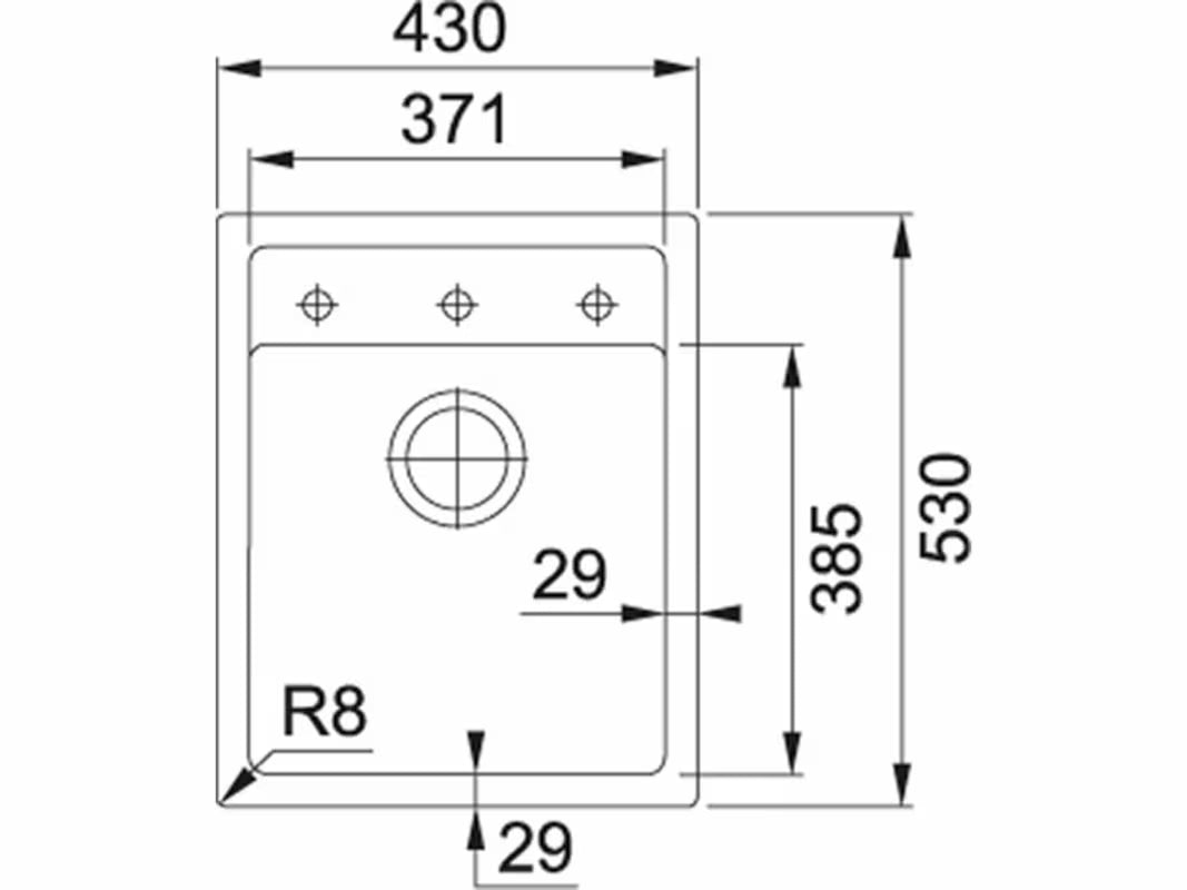 Sivi kuhinjski jednostruki sudoper Franke Sid 610-40 od materijala Tectonite pro montaža na radnu ploču.