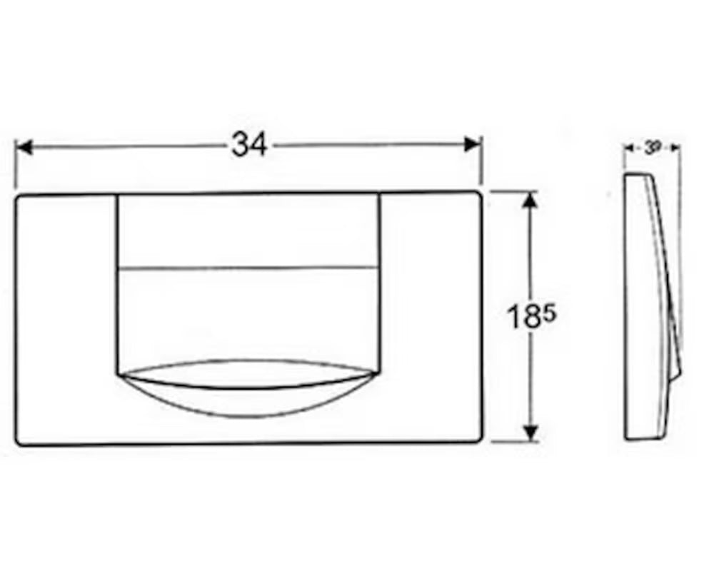 Tipka za Aktiviranje Geberit 200F pro ispiranje Start/Stop u boji alpsko bijela.